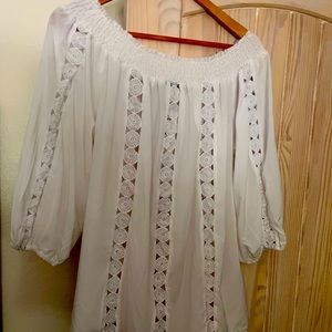 NWT White blouse size L